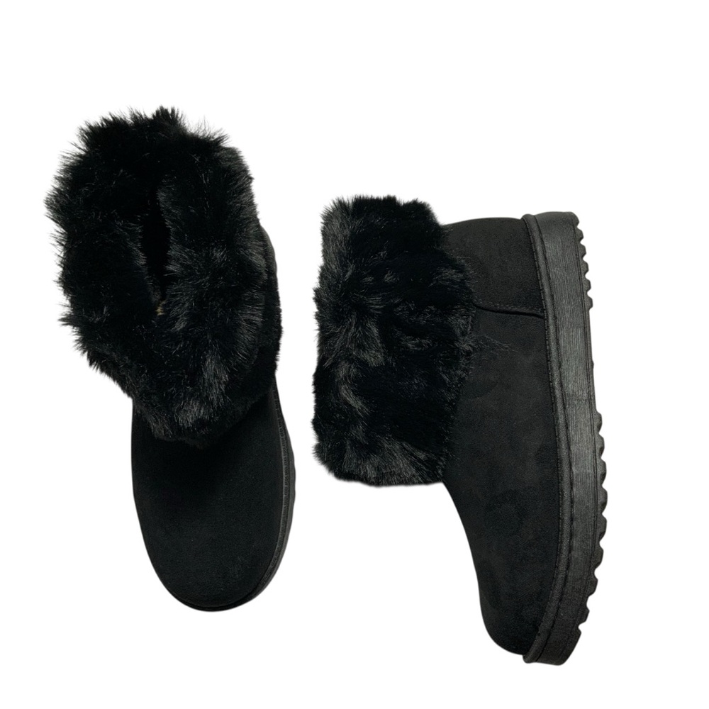SO Women's Coatimundi Black Faux Fur-Lined Winter Boots